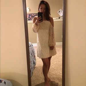 Festival boho off the shoulder lace dress- size S